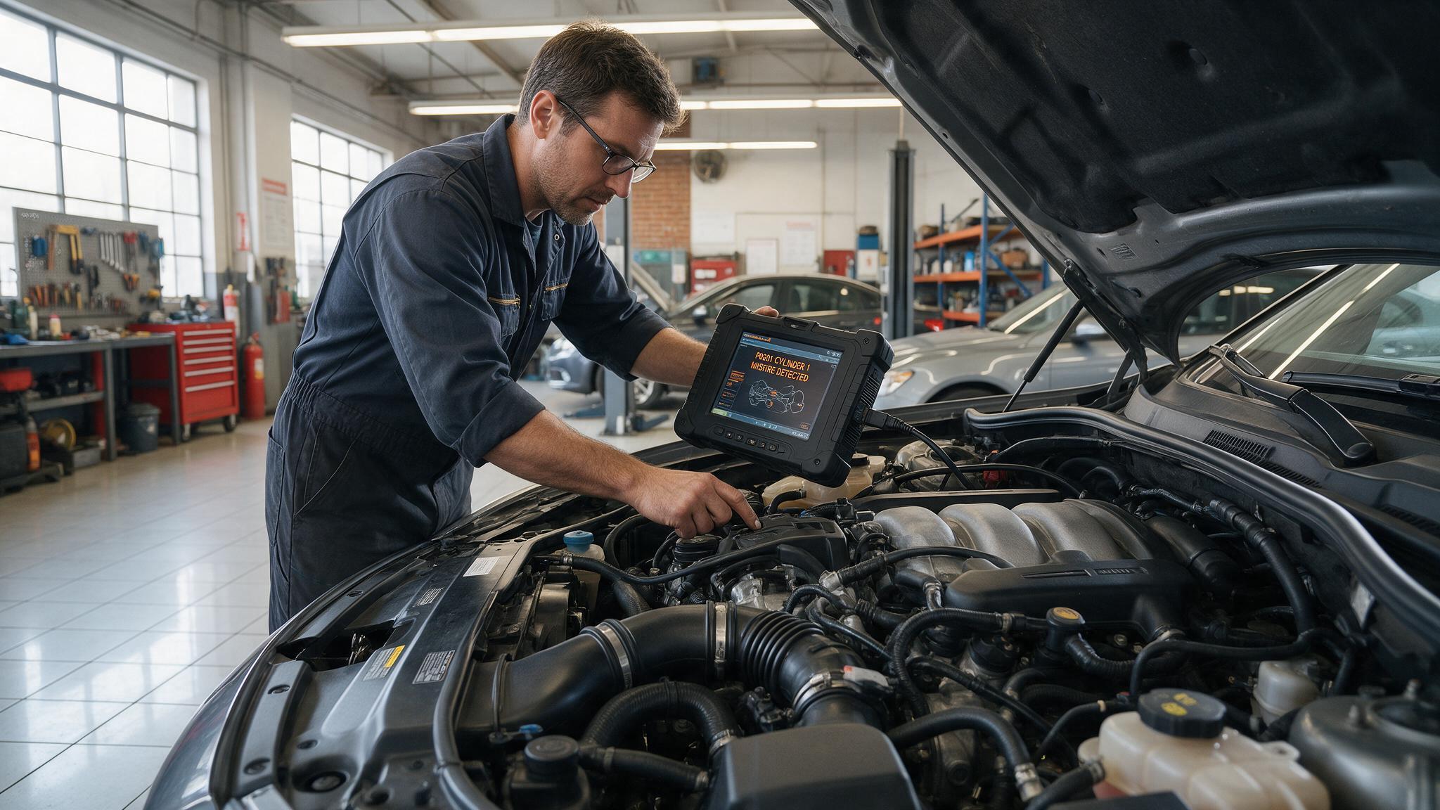 The Precision Auto Care team at work